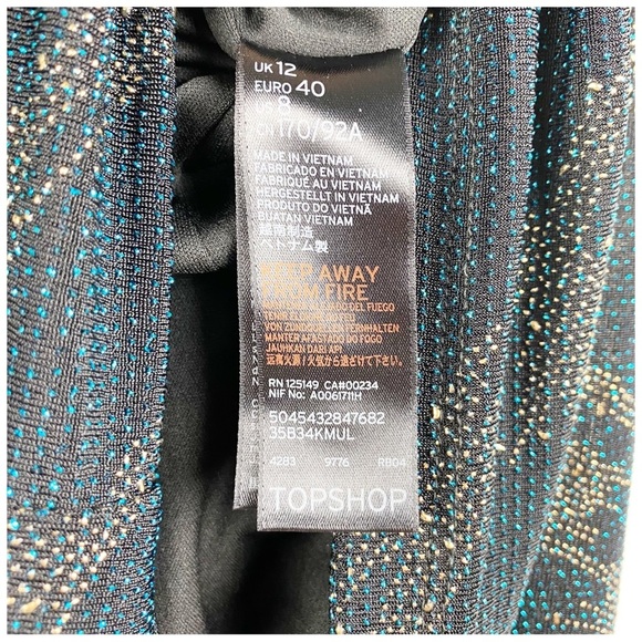 Topshop Lightning Glitter Mini‎ Dress Size 8 - Picture 12 of 14